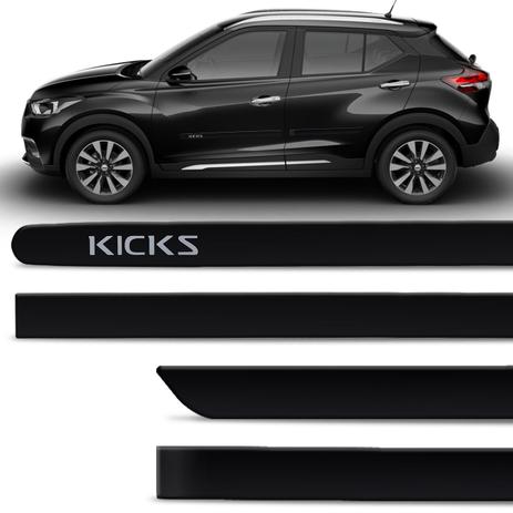 Jogo De Friso Lateral Nissan Kicks 2017 A 2019 Preto Premium Cor Original Grafia Dupla Face - Zp Menor preço em Jogo De Friso Lateral Nissan Kicks 2017 A 2019 Preto Premium Cor Original Grafia Dupla Face - Zp