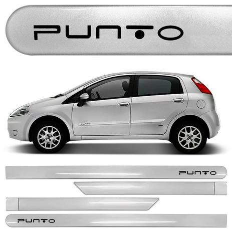 Jogo de Friso Lateral Punto Novo Prata Bari - Sean car Menor preço em Jogo de Friso Lateral Punto Novo Prata Bari - Sean car