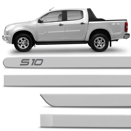 Jogo De Friso Lateral S10 2012 A 2019 Prata Polaris Cor Original Grafia Dupla Face - Zp Menor preço em Jogo De Friso Lateral S10 2012 A 2019 Prata Polaris Cor Original Grafia Dupla Face - Zp