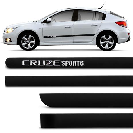 Jogo de Friso Lateral Tipo Borrachão Cruze Hatch Sport6 2012 a 2019 Preto 4 Peças Grafia Alto Relevo - Sanfil Menor preço em Jogo de Friso Lateral Tipo Borrachão Cruze Hatch Sport6 2012 a 2019 Preto 4 Peças Grafia Alto Relevo - Sanfil