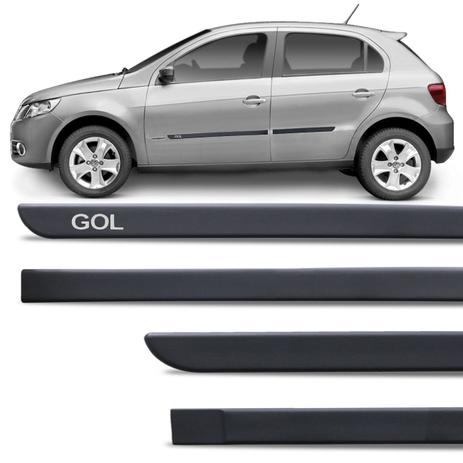 Jogo de Friso Lateral Tipo Borrachão Volkswagen Gol Preto Fosco Grafia Personalizada - Inbraca Menor preço em Jogo de Friso Lateral Tipo Borrachão Volkswagen Gol Preto Fosco Grafia Personalizada - Inbraca