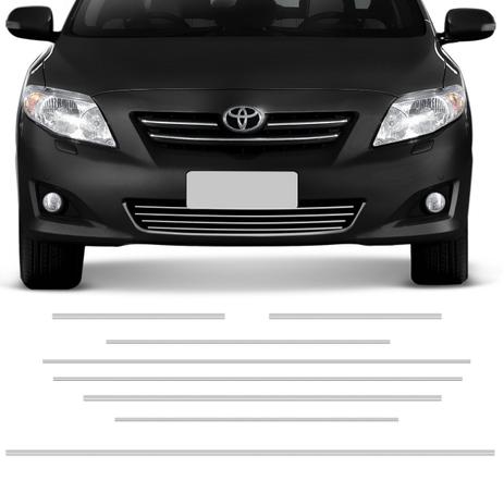 Jogo de Frisos Filetes Cromados Toyota Corolla 2008 a 2011 Grade Frontal e Para-Choque Dupla Face - Prime Menor preço em Jogo de Frisos Filetes Cromados Toyota Corolla 2008 a 2011 Grade Frontal e Para-Choque Dupla Face - Prime