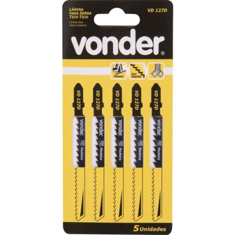 Menor preço em Jogo de lâminas para serra tico tico 100 mm 6 dentes com 5 peças - VD 244D - Vonder