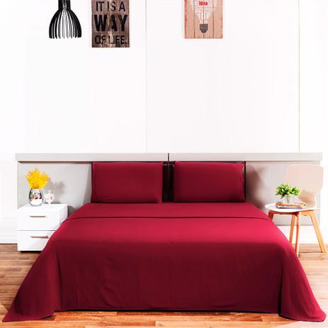 Jogo de lençol organizador Camesa Loft queen vinho - Indefinido Menor preço em Jogo de lençol organizador Camesa Loft queen vinho - Indefinido