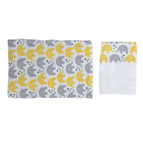 Jogo de Lençol para Mini Berço Elefante Estrela - Amarelo - Abra cadabra Menor preço em Jogo de Lençol para Mini Berço Elefante Estrela - Amarelo - Abra cadabra