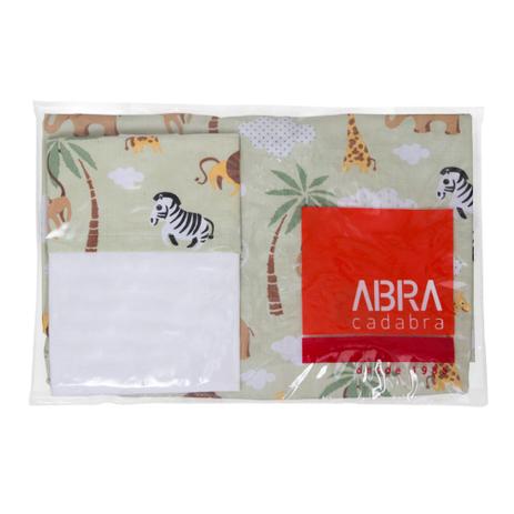 Jogo de Lençol para Mini Berço Safari - Verde - Abra cadabra Menor preço em Jogo de Lençol para Mini Berço Safari - Verde - Abra cadabra