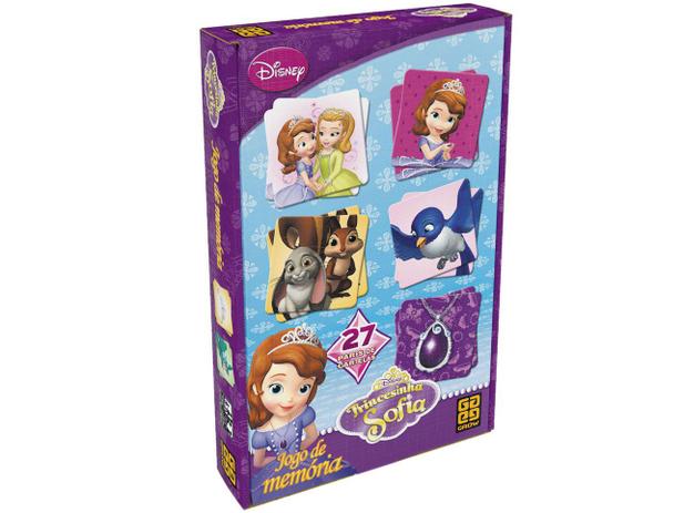 Jogo de Memória Princesinha Sofia Disney - Grow 54 Cartas