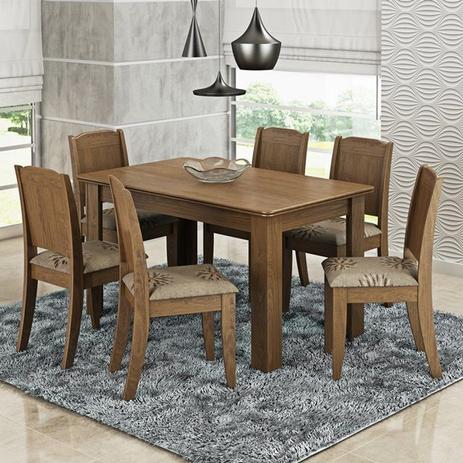 Jogo De Mesa Bárbara Savana Com 06Cadeiras Bárbara Savana/Café Cimol Menor preço em Jogo De Mesa Bárbara Savana Com 06Cadeiras Bárbara Savana/Café Cimol