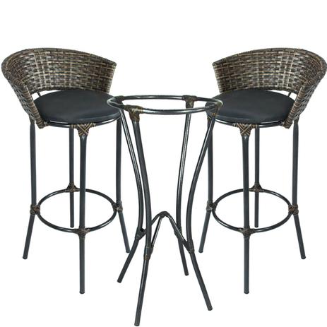Jogo de Mesa Bistrô para bar, área, varanda, edícula - 2 Banquetas Coliseu - SEM TAMPO - Vl Decor Menor preço em Jogo de Mesa Bistrô para bar, área, varanda, edícula - 2 Banquetas Coliseu - SEM TAMPO - Vl Decor