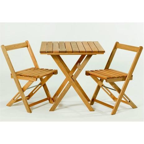 Jogo de Mesa com 2 Cadeiras Dobráveis Boteco Jatobá - Mão  Formão é boa?