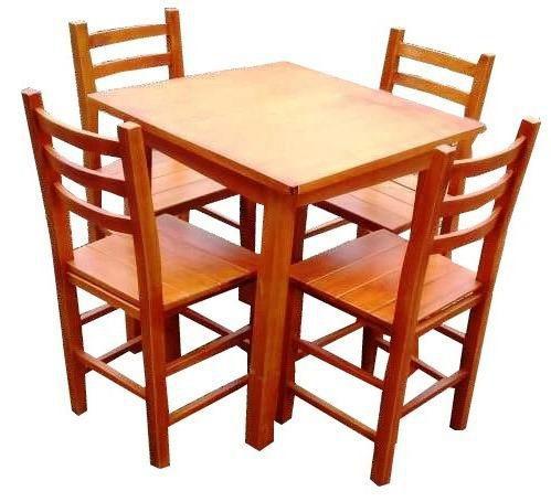 Menor preço em Jogo De Mesa Com 4 Cadeiras De Madeira Móveis Rusticos BV - Bv magazine