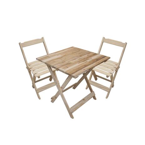 Jogo De Mesa Conjunto 2 Cadeiras Madeira 70 por 70 Dobráveis Natural - Lcg eletro Menor preço em Jogo De Mesa Conjunto 2 Cadeiras Madeira 70 por 70 Dobráveis Natural - Lcg eletro
