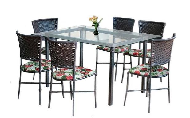 Jogo De Mesa Gramado Com Tampo De Vidro E 6 Cadeiras Moveis Famais - Famais móveis Menor preço em Jogo De Mesa Gramado Com Tampo De Vidro E 6 Cadeiras Moveis Famais - Famais móveis