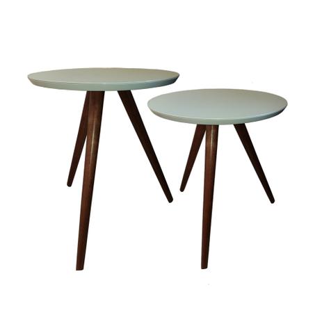 Jogo de Mesa Lateral de Canto Branca Off White - Tna decor é boa?