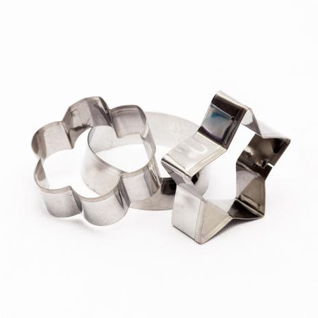 Jogo de modeladores cortadores de biscoito 3 peca de inox - DASSHAUS Menor preço em Jogo de modeladores cortadores de biscoito 3 peca de inox - DASSHAUS
