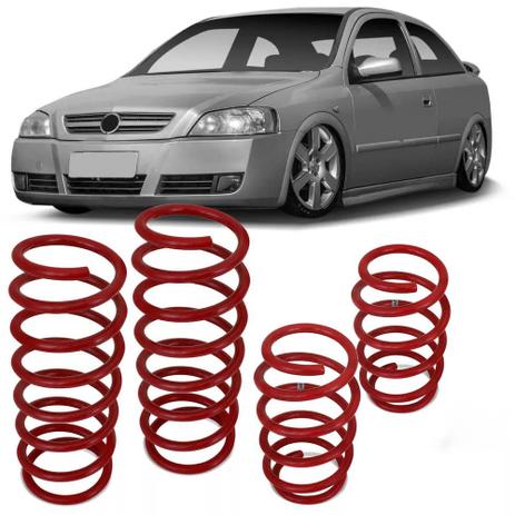 Jogo de Molas Esportivas Chevrolet Astra 1999 a 2012 Suspensão em Aço Vermelho - Jjespeciais Menor preço em Jogo de Molas Esportivas Chevrolet Astra 1999 a 2012 Suspensão em Aço Vermelho - Jjespeciais