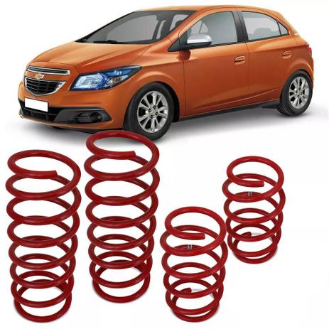 Jogo de Molas Esportivas Chevrolet Onix 2013 2014 2015 Suspensão em Aço Vermelho - Jjespeciais Menor preço em Jogo de Molas Esportivas Chevrolet Onix 2013 2014 2015 Suspensão em Aço Vermelho - Jjespeciais