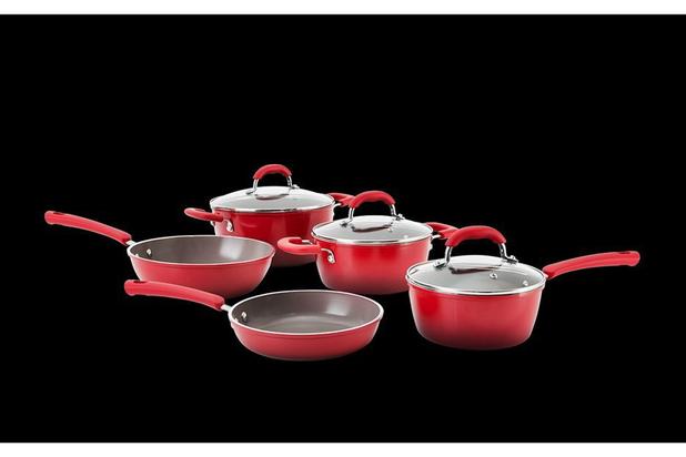 Jogo de Panelas 5 Peças Ceramic Life Select Vermelho Româ Brinox Menor preço em Jogo de Panelas 5 Peças Ceramic Life Select Vermelho Româ Brinox