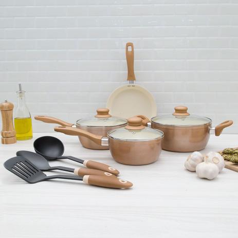 Cafeteira Ana Maria Braga Mais Você Jogo De Panelas Ana Maria Braga Com Revestimento Ceramico 7 Pecas Cobre Jogo De Panelas Magazine Luiza