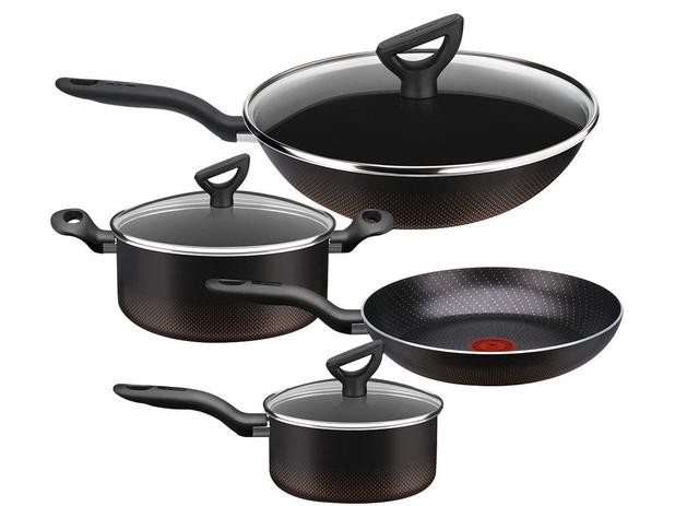 Jogo de Panelas Antiaderente 2,4mm Rochedo Inova - Preto 4 peças