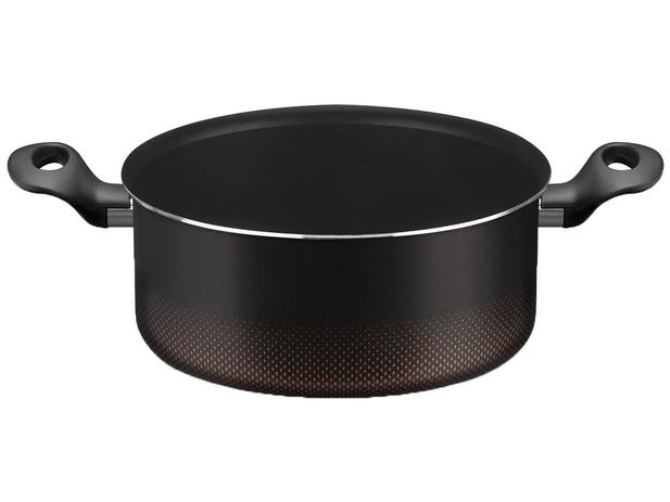 Jogo de Panelas Antiaderente 2,4mm Rochedo Inova - Preto 4 peças