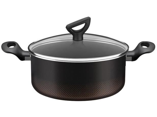 Jogo de Panelas Antiaderente 2,4mm Rochedo Inova - Preto 4 peças