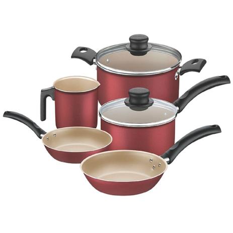 Jogo de Panelas Turim com 2 Frigideiras Tramontina - Tramontina Inox Menor preço em Jogo de Panelas Turim com 2 Frigideiras Tramontina - Tramontina Inox