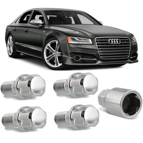 Jogo de Parafuso Roda Antifurto Audi S6 2010 a 2016 Cromado M14 x 1,5 4 Peças com Chave Segredo - Trava tudo Menor preço em Jogo de Parafuso Roda Antifurto Audi S6 2010 a 2016 Cromado M14 x 1,5 4 Peças com Chave Segredo - Trava tudo