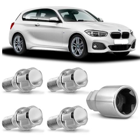 Jogo de Parafusos Roda Antifurto BMW Serie 7 1999 a 2011 Cromado M12 x 1,5 4 Peças - Trava tudo é boa?