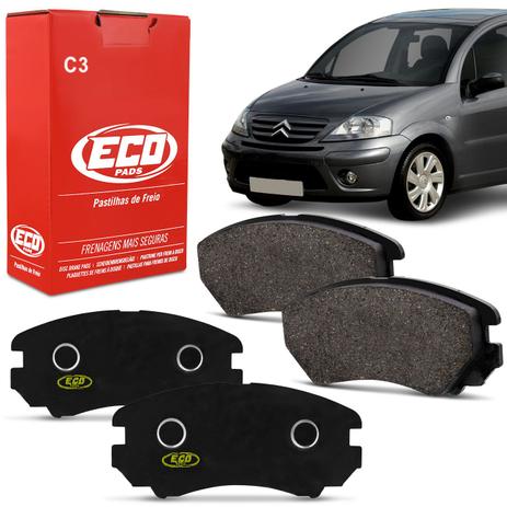 Menor preço em Jogo de Pastilha de Freio Dianteira Citroen C3 2003 a 2012 Ecopads