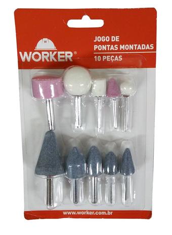Jogo de Ponta Montada 10 Peças Haste 1/4 Polegada - Worker Menor preço em Jogo de Ponta Montada 10 Peças Haste 1/4 Polegada - Worker
