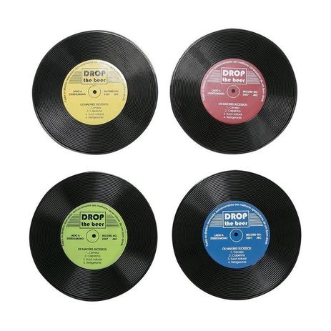 Jogo de Porta-Copos Vinil 4 Peças - C de Casa Menor preço em Jogo de Porta-Copos Vinil 4 Peças - C de Casa