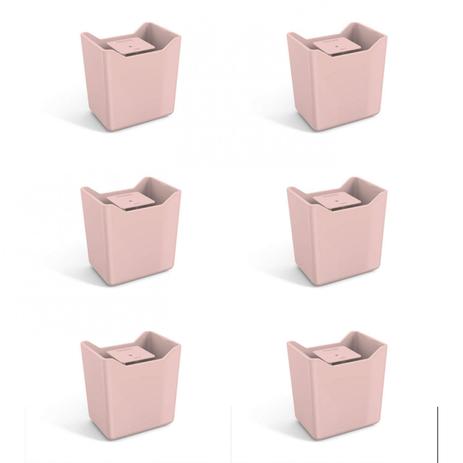 Jogo de Porta Detergente com Dispenser 6 Peças 500ml Premium UZ Rosa Menor preço em Jogo de Porta Detergente com Dispenser 6 Peças 500ml Premium UZ Rosa