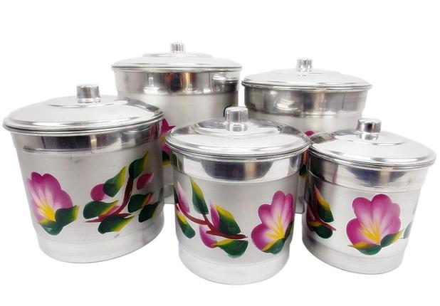 Jogo De Porta Mantimentos Latas De Alumínio 5 Peças Lilas - ALUMÍNIO EXTRA FORTE é boa?
