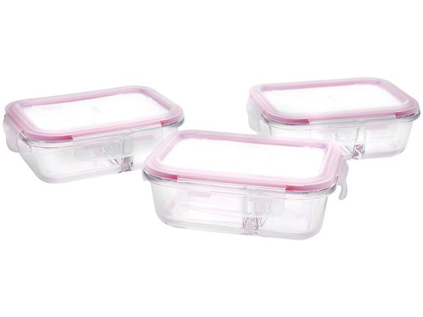 Jogo de Potes de Vidro Hermético Casambiente - com Tampa Retangular 860ml JGTI014/03 3 Peças é boa?