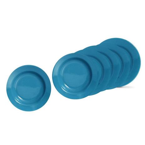 Jogo De Prato Fundo Conjunto 6 Peças Azul Ceramica - Scalla Menor preço em Jogo De Prato Fundo Conjunto 6 Peças Azul Ceramica - Scalla