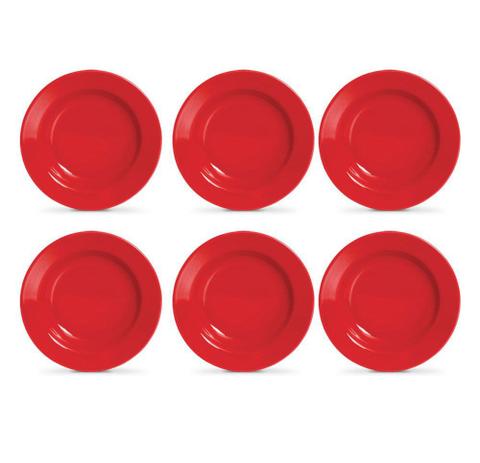 Jogo De Prato Fundo Conjunto 6 Peças Vermelho Ceramica - Scalla Menor preço em Jogo De Prato Fundo Conjunto 6 Peças Vermelho Ceramica - Scalla