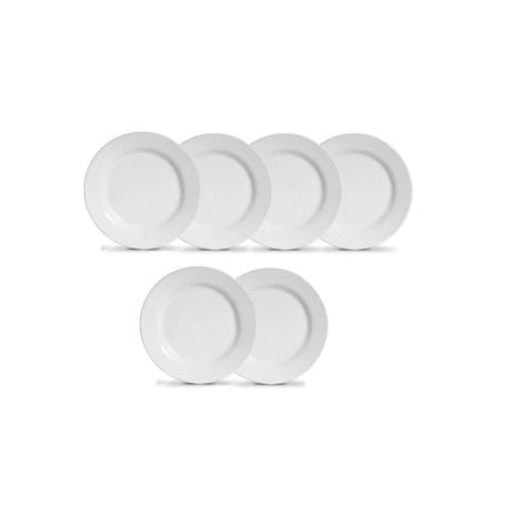 Jogo de Pratos Conjunto Sobremesa Branco Cerâmica 6 peças - Scalla Menor preço em Jogo de Pratos Conjunto Sobremesa Branco Cerâmica 6 peças - Scalla