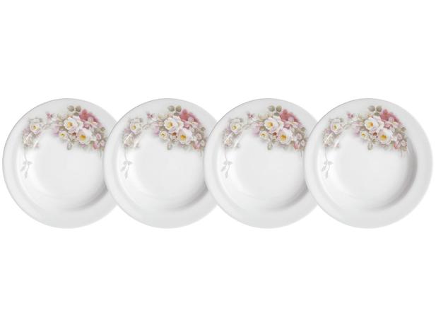Jogo de Pratos de Porcelana Redondo Branco Fundo - Schmidt 78460231140030 4 peças Menor preço em Jogo de Pratos de Porcelana Redondo Branco Fundo - Schmidt 78460231140030 4 peças