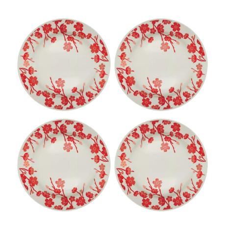 Jogo de Pratos Rasos Jardim Oriental 4 Peças Oxford Menor preço em Jogo de Pratos Rasos Jardim Oriental 4 Peças Oxford