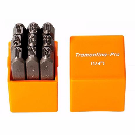 Jogo de Punções Numéricos 3mm 9 Peças Tramontina PRO Menor preço em Jogo de Punções Numéricos 3mm 9 Peças Tramontina PRO