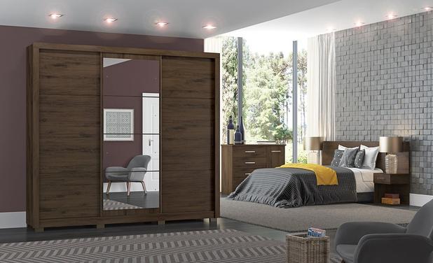 Jogo de Quarto 3 Portas de Correr Casal Cancun - Café - Henn é boa?