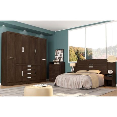 Jogo de Quarto Casal 8 Portas 4 Gavetas Realce - Ébano - Demóbile é ruim? Jogo de Quarto Casal 8 Portas 4 Gavetas Realce - Ébano - Demóbile é boa?