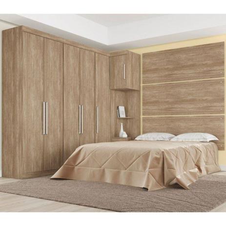 Jogo de Quarto Casal Modulado Modena CP5 Nogal - Demóbile - Demobile Menor preço em Jogo de Quarto Casal Modulado Modena CP5 Nogal - Demóbile - Demobile