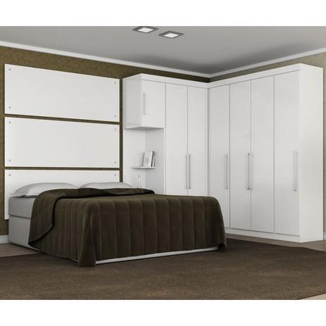 Jogo de Quarto Casal Modulado Modena CP8 Branco - Demóbile Menor preço em Jogo de Quarto Casal Modulado Modena CP8 Branco - Demóbile