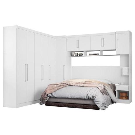Jogo de Quarto Casal Modulado Modena Demóbile CP10 Branco Menor preço em Jogo de Quarto Casal Modulado Modena Demóbile CP10 Branco