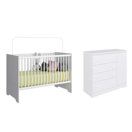 Jogo de Quarto com Berço Multifuncional 3 em 1 Branco e Cômoda Infantil 4 Gavetas e 1 Porta Branco - Completa - Completa móveis é boa?