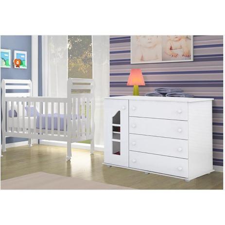 Jogo de Quarto com Cômoda Isabele e Berço Bella Branco - Phoenix - Fenix Menor preço em Jogo de Quarto com Cômoda Isabele e Berço Bella Branco - Phoenix - Fenix