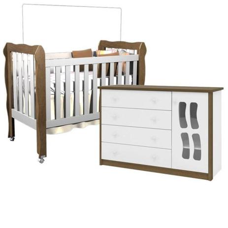 Jogo de Quarto com Cômoda Letícia e Berço Lila Amadeirado - Phoenix Baby/Carolina Baby Menor preço em Jogo de Quarto com Cômoda Letícia e Berço Lila Amadeirado - Phoenix Baby/Carolina Baby