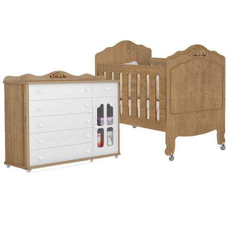 Jogo de Quarto com Cômoda Provence 6 gav e Berço Provence New - Amêndoa/Acetinado - Planet Baby Menor preço em Jogo de Quarto com Cômoda Provence 6 gav e Berço Provence New - Amêndoa/Acetinado - Planet Baby